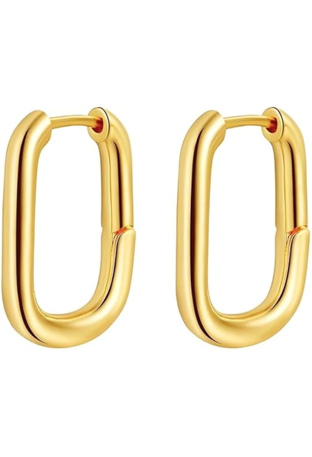 GLEVIA Bold Oval Huggie Earrings