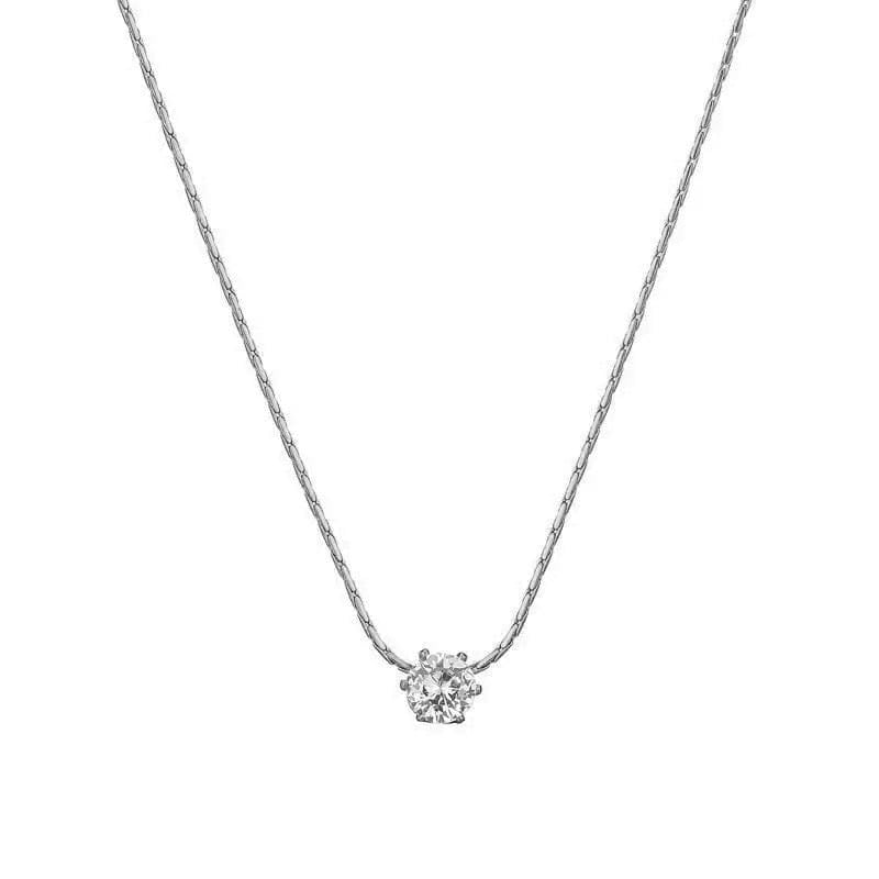 GLEVIA Classic Solitaire Pendant Necklace