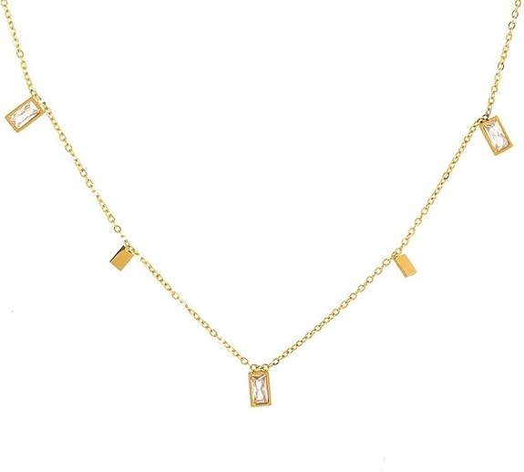 Elegant Geometric Pendant Necklace – Waterproof & Hypoallergenic