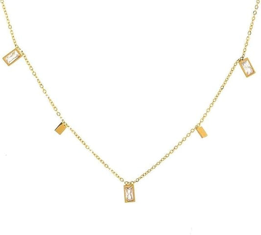 Elegant Geometric Pendant Necklace – Waterproof & Hypoallergenic