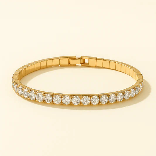 GLEVIA Classic Gold Tennis Bracelet
